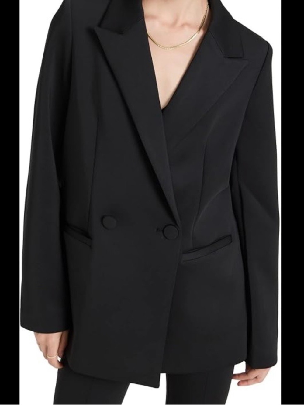 Good American Oversized Black Blazer